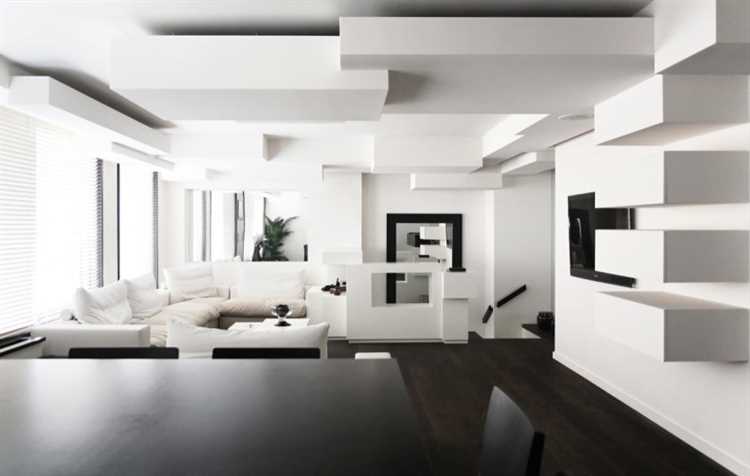 Черно-белый дизайн в разных стилях интерьера
